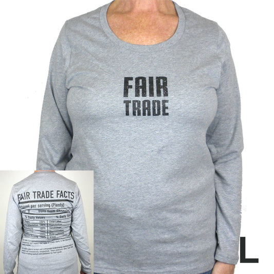 Fair Trade Fitted Tee Shirt with Long Sleeve - Freeset