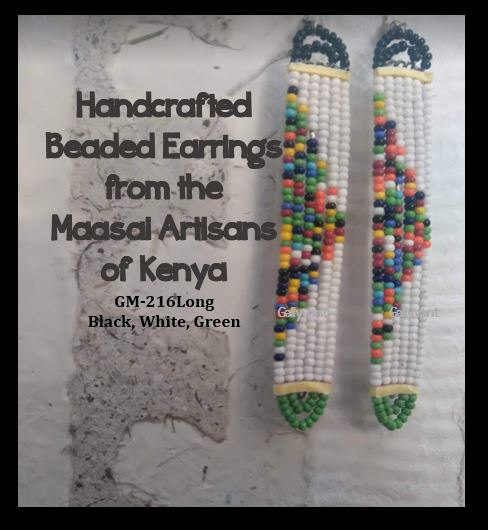Maasai Beaded Earrings - Long, Slim