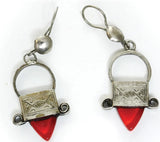 EARRINGS - Tuareg Silver Earrings, Set of 3 *SPECIAL BUY* *RED ONLY*