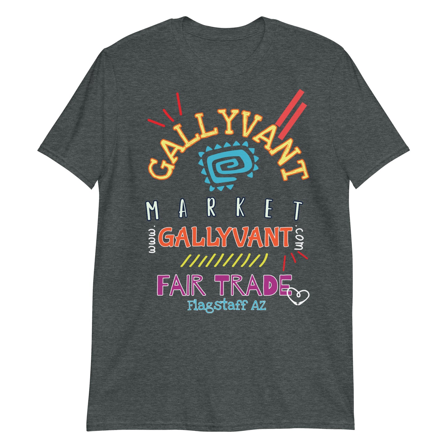 T-SHIRT Short Sleeve Unisex GALLYVANT MARKET + Fair Trade (Design 1)