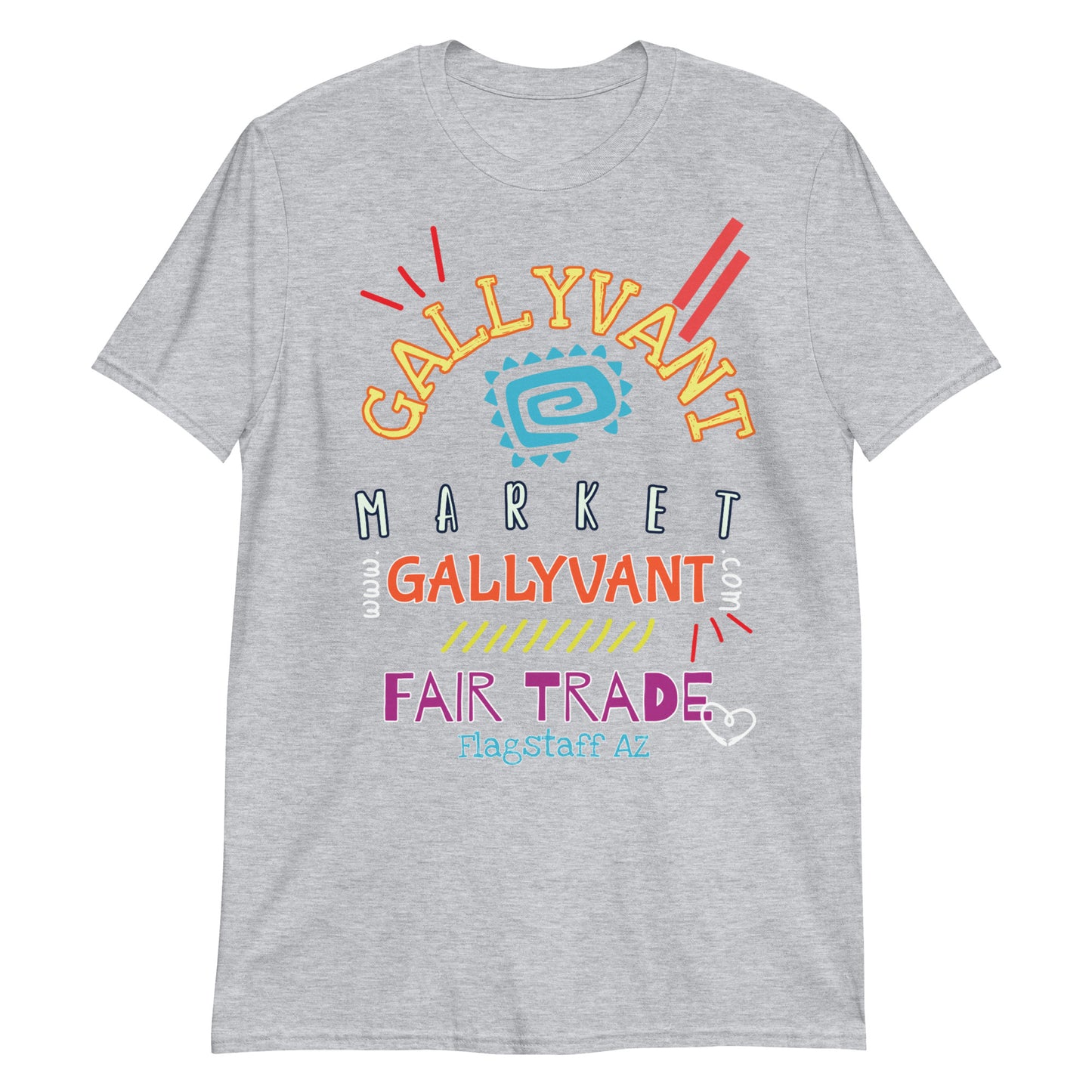 T-SHIRT Short Sleeve Unisex GALLYVANT MARKET + Fair Trade (Design 1)