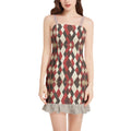 MINIDRESS Sleeveless Square Neck Ruffle Hem - Harlequin 95046