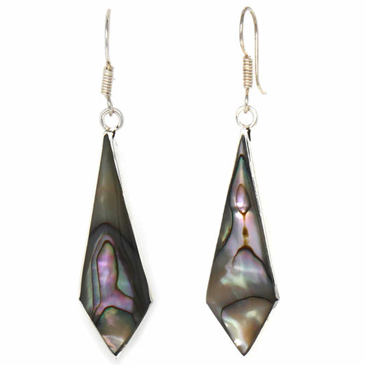 Earrings, Abalone Diamond-Shaped Dangle Earrings