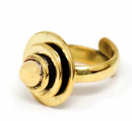 Ring, Domed Adjustable Brass Ring