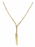 Necklace, Cone Pendant Goldtone Neckace