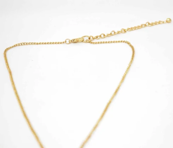 Necklace, Cone Pendant Goldtone Neckace
