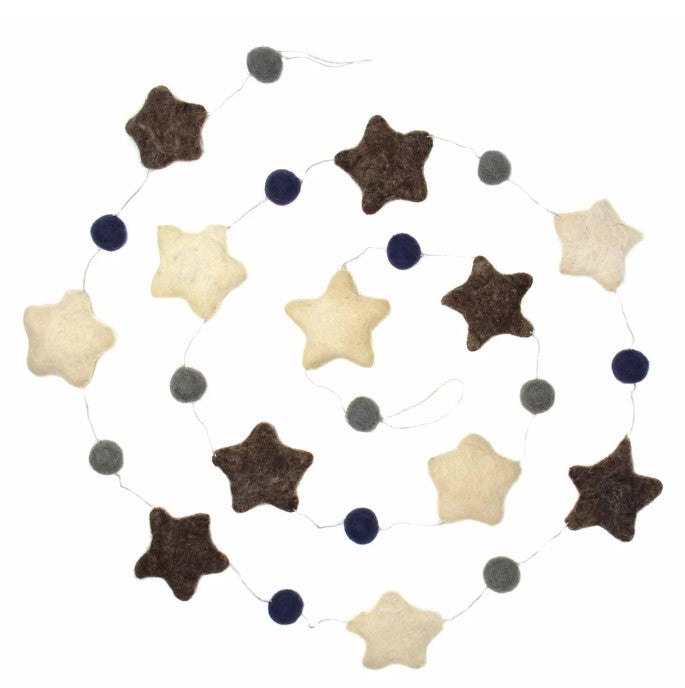 Stars Garland, Grey/Blue
