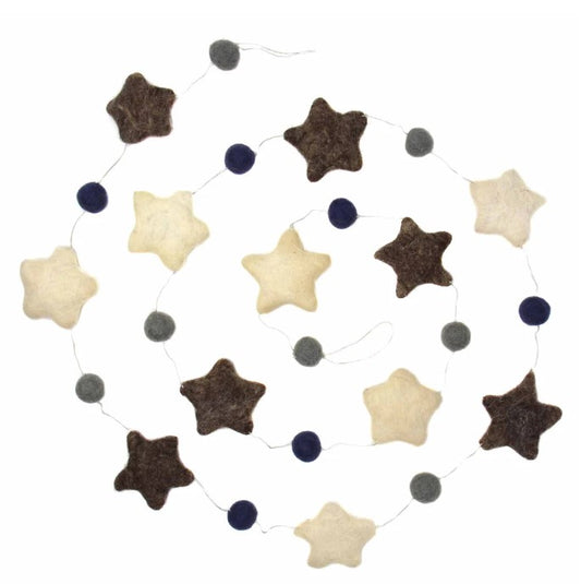 Stars Garland, Grey/Blue