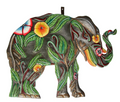 Decor, Hibiscus Elephant Haitian Metal Drum Art - Haitian Artisans