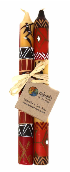 Tall Hand Painted Candles - Pair - Damisi Design - Nobunto