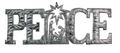 Decor, PEACE Metal Art with Nativity Scene (15" x 6") - Croix des Bouquets