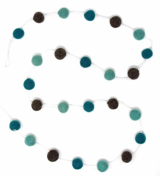 Pom Pom Garland - Gray, Blue