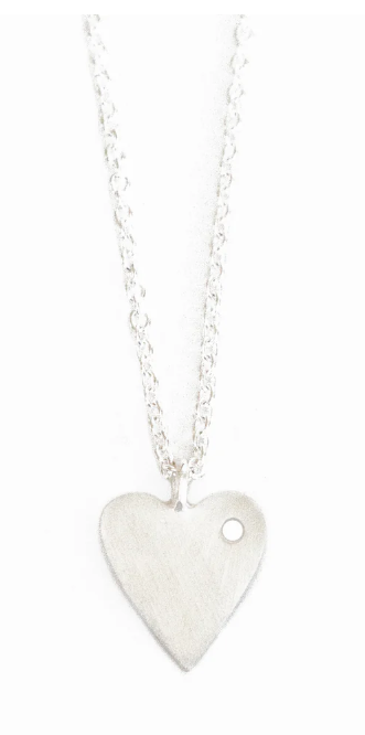 Necklace, Silverpolished Heart Necklace