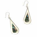 Earrings, Teardrop Abalone and Mother of Pearl Drop Earrings