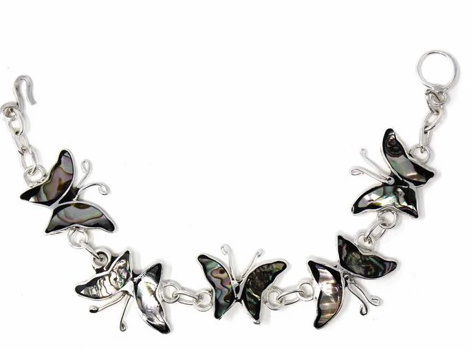 Bracelet, Abalone Butterflies