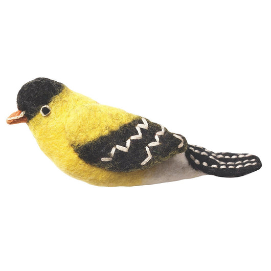 Felt Bird Garden Ornament - Goldfinch Handmade and Fair Trade