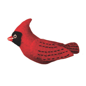 Felt Bird Garden Ornament - Cardinal Handmade and Fair Trade