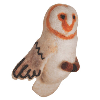 Felt Bird Garden Ornament - Barn Owl Handmade and Fair Trade