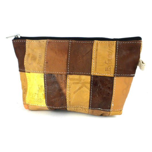 Leather Label Pouch Handmade and Fair Trade