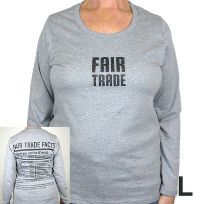Fair Trade Fitted Tee Shirt with Long Sleeve - Freeset