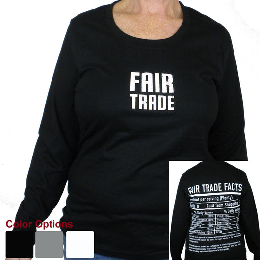 Fair Trade Fitted Tee Shirt with Long Sleeve - Freeset
