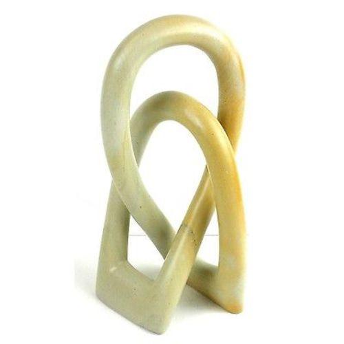 Natural Soapstone 8-inch Lover's Knot Handmade and Fair Trade