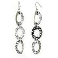 Large Silverplated Triple Oval Earrings Handmade and Fair Trade