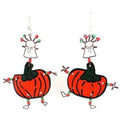 Dancing Girl Pumpkin Earrings Handmade and Fair Trade