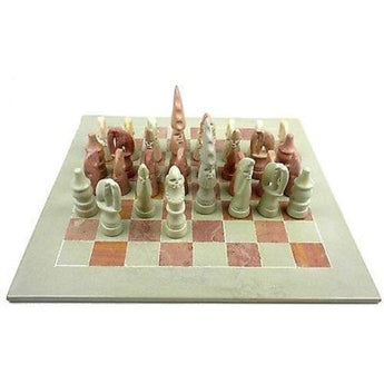 Hand Carved Soapstone Maasai Chess Set - 14