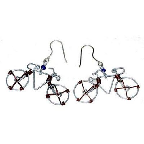 Wire Bicycle Earrings Handmade and Fair Trade