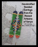 Maasai Beaded Earrings - Long, Slim