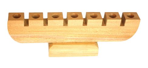 Kwanzaa - Natural Wood Kwanzaa Kinara