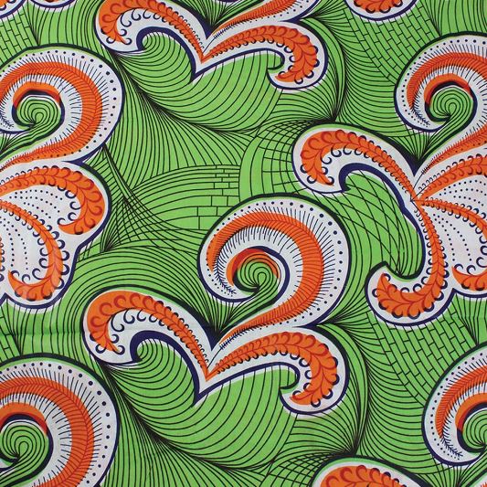 Fabric Bolt - Fern and Orange 5205 - 12 Yards