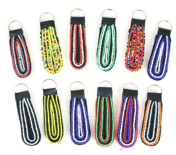 KEYCHAINS - Set of 12 Maasai Beaded Keychains *SPECIAL BUY*