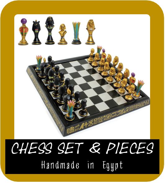 CHESS SET - Egyptian Chess Set 13.5" *LIMITED*