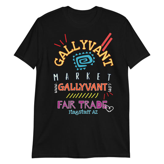 T-SHIRT Short Sleeve Unisex GALLYVANT MARKET + Fair Trade (Design 1)